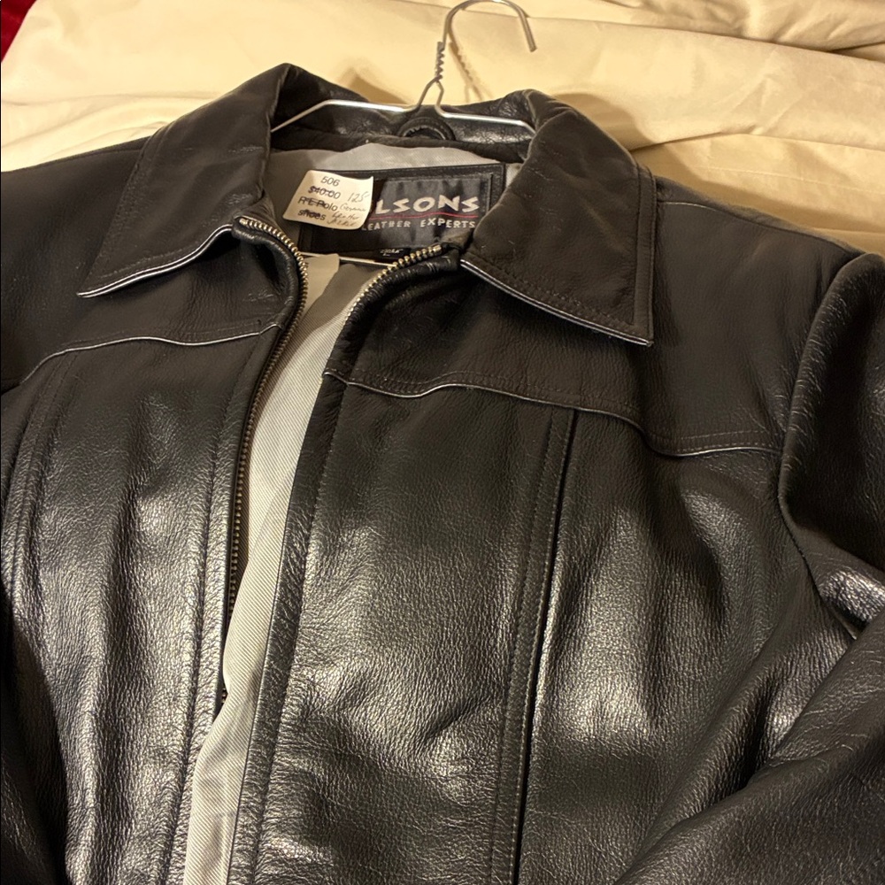 Wilson women Black Leather Jacket